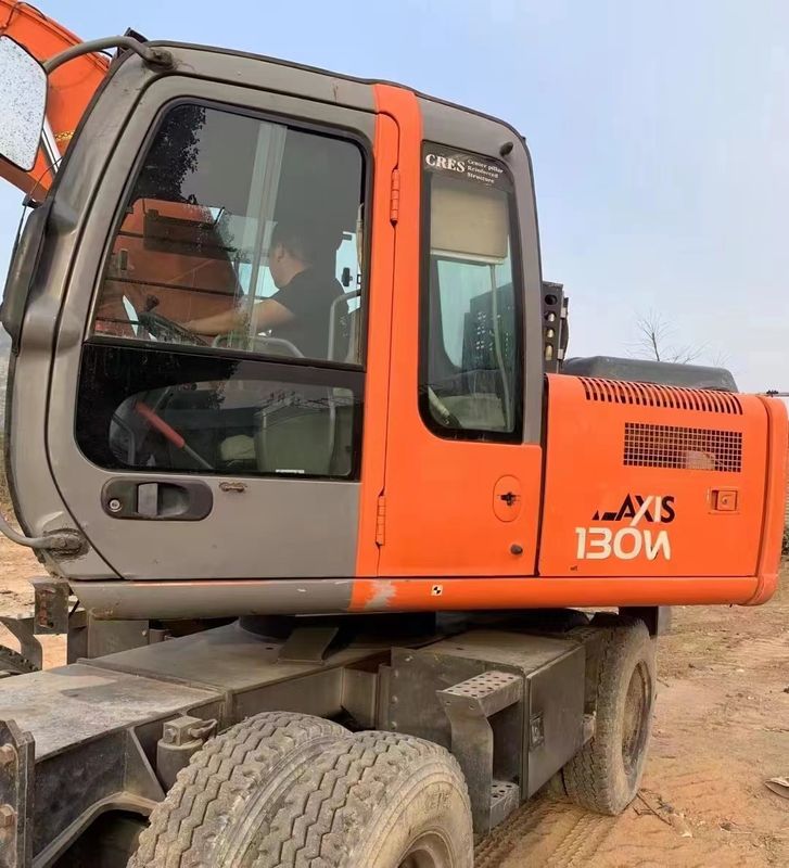 14 طن اليابان استوردت 90 ٪ جديدة هيتاشي ZX 130W محفر عجلات مستعملة مع جودة عالية وأفضل أداء للبيع