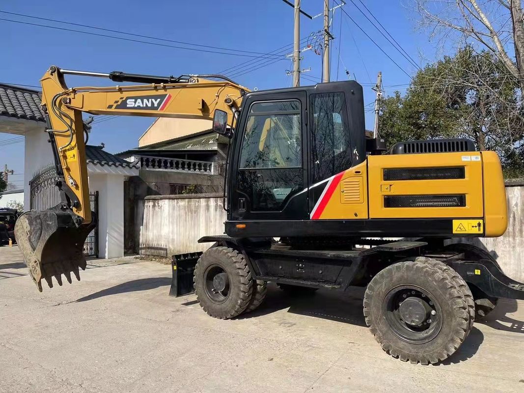 جاهزة للعمل الصينية الأصلية SANY SY155W محفر عجلات مستعمل TCD4.1 L4 نوع المحرك