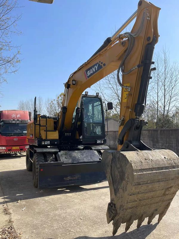 جاهزة للعمل الصينية الأصلية SANY SY155W محفر عجلات مستعمل TCD4.1 L4 نوع المحرك