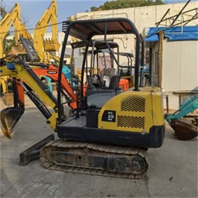 2 طن يستخدم اليابان كوماتسو PC 20 MR حفر الزحف مع ساعات عمل منخفضة ومثالية