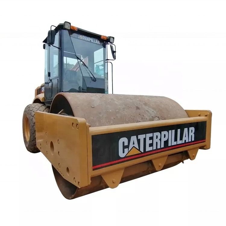 الحالة الجيدة CAT CS-583D الاهتزازية طبل واحد عجلة الطريق مع قطع الغيار الأصلية